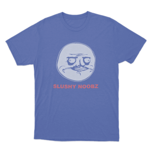 Slushy Noobz Funny Face Unisex T Shirt Blue