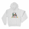 Slushy Noobz Tandem Cats Unisex Hoodie White