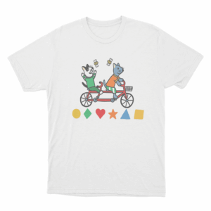 Slushy Noobz Tandem Cats Unisex T Shirt White